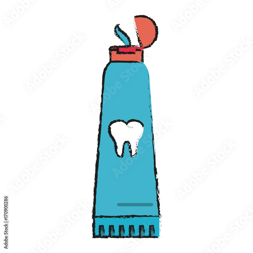 Toothpastel dental hygiene icon vector illustration graphic design