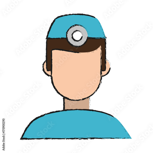 Dentist faceless cartoon icon vector illustration graphic design