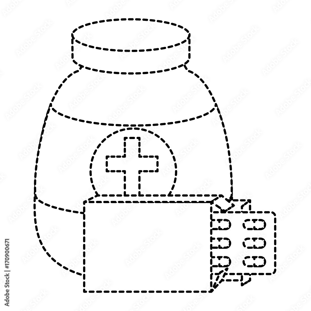 capsules drugs with bottle vector illustration design capsules drugs with bottle vector illustration design