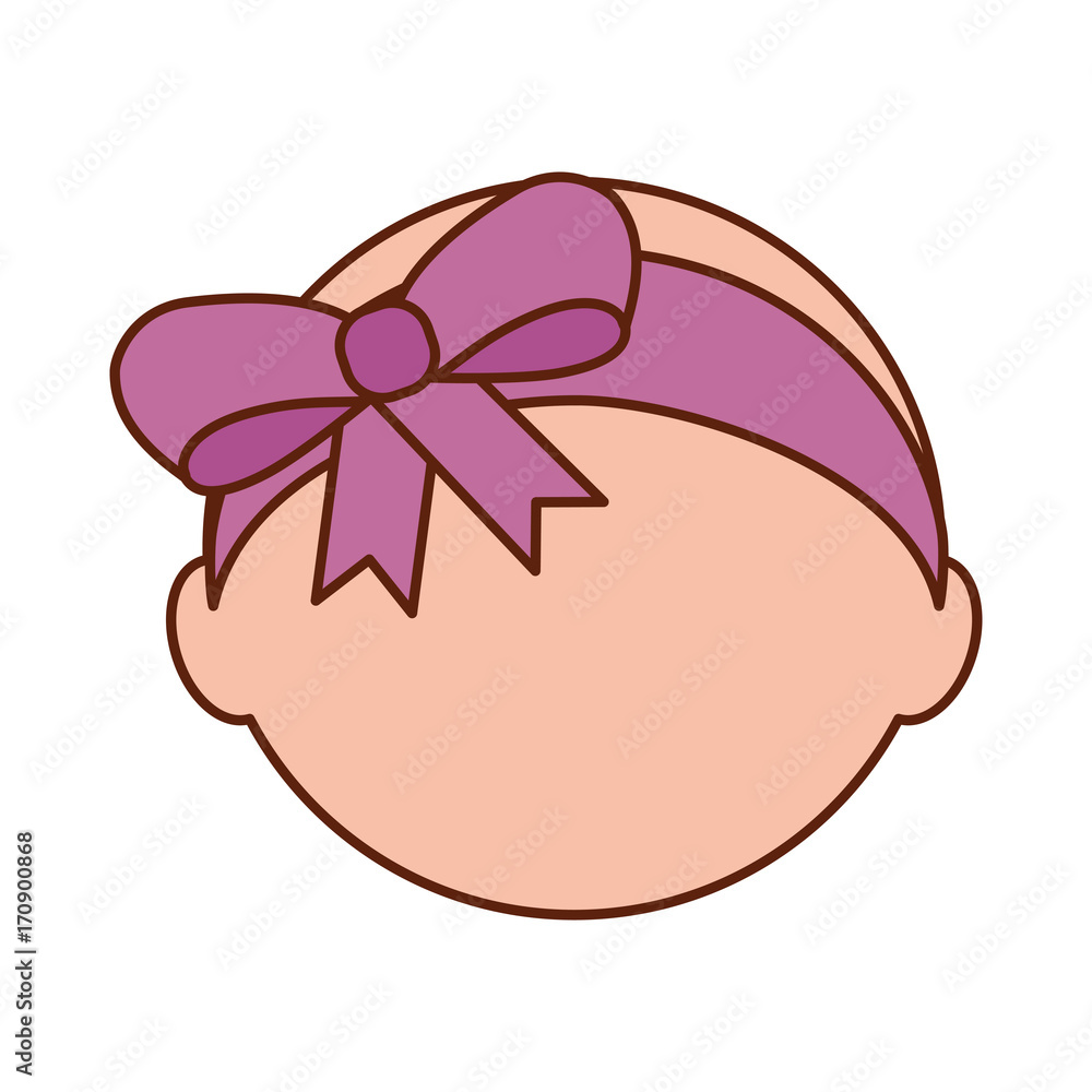 happy and smiling baby girl adorable vector illustration