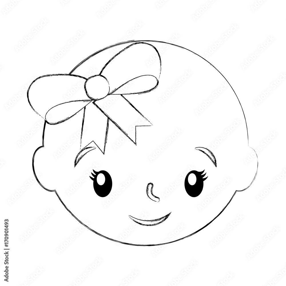 happy and smiling baby girl adorable vector illustration happy and smiling baby girl adorable vector illustration