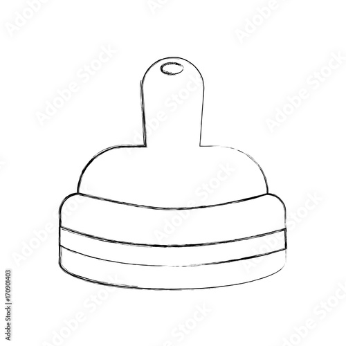 nipple of baby bottle milk accessory vector illustration