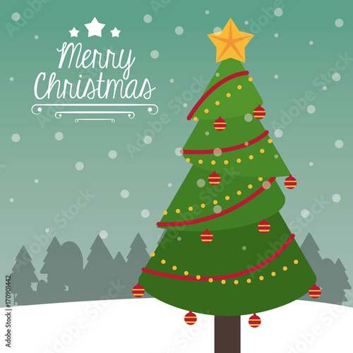 Merry christmas cute card icon vector illustration graphic design