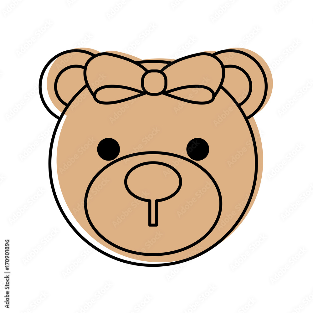 baby shower teddy girl cute animal vector illustration baby shower teddy girl cute animal vector illustration