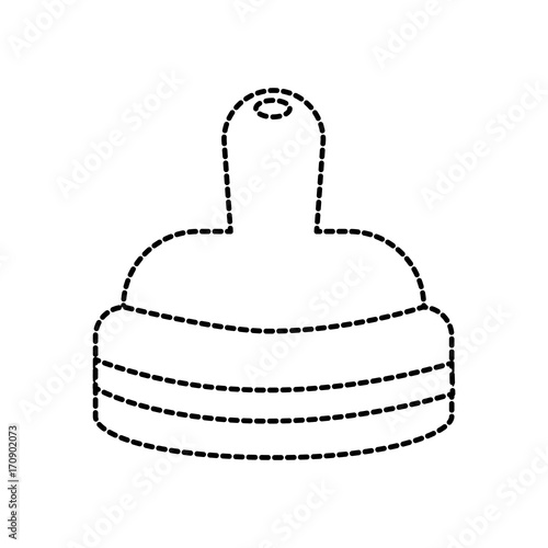 nipple of baby bottle milk accessory vector illustration