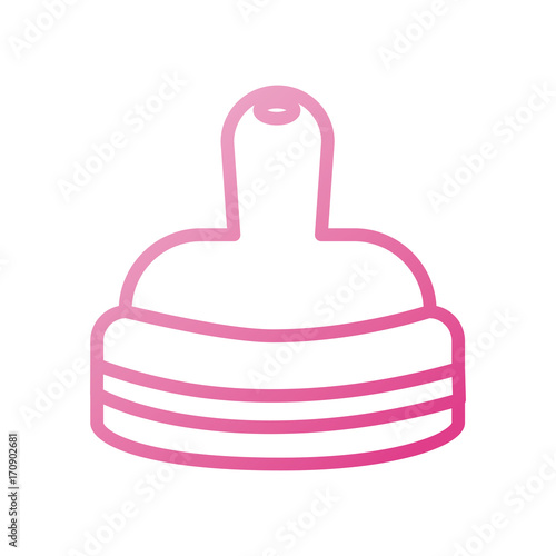 nipple of baby bottle milk accessory vector illustration