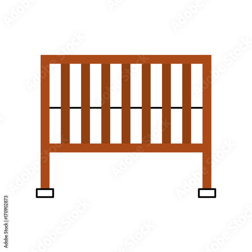 cot baby shower furniture infant symbol vector illustration