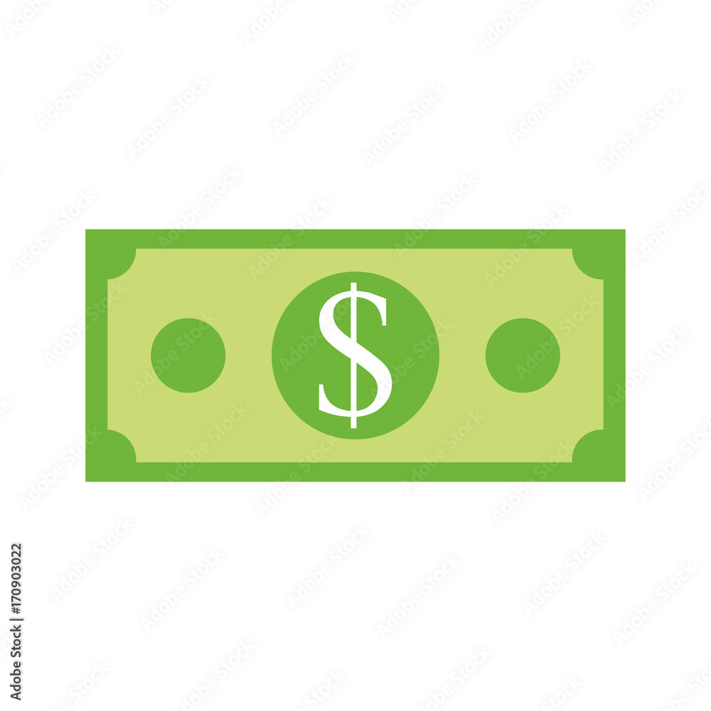 dollar banknote money cash economy financial vector illustration dollar banknote money cash economy financial vector illustration