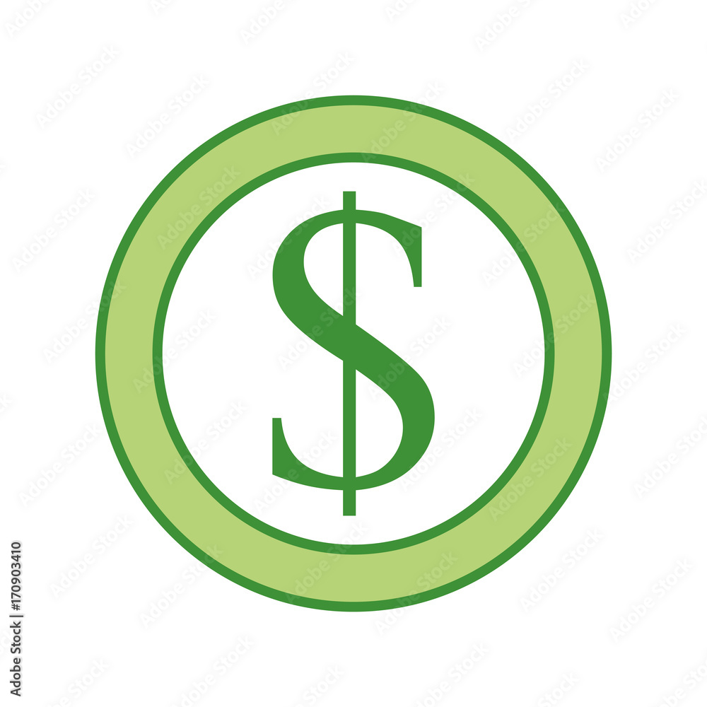 dollar coin currency cash money bank vector illustration dollar coin currency cash money bank vector illustration