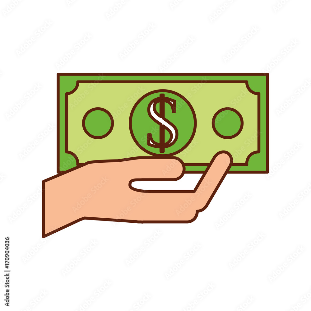 business hand holding banknote money cash finance bank vector illustration business hand holding banknote money cash finance bank vector illustration