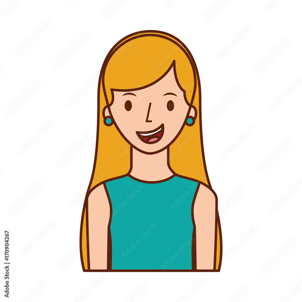 avatar woman portrait female person image vector illustration