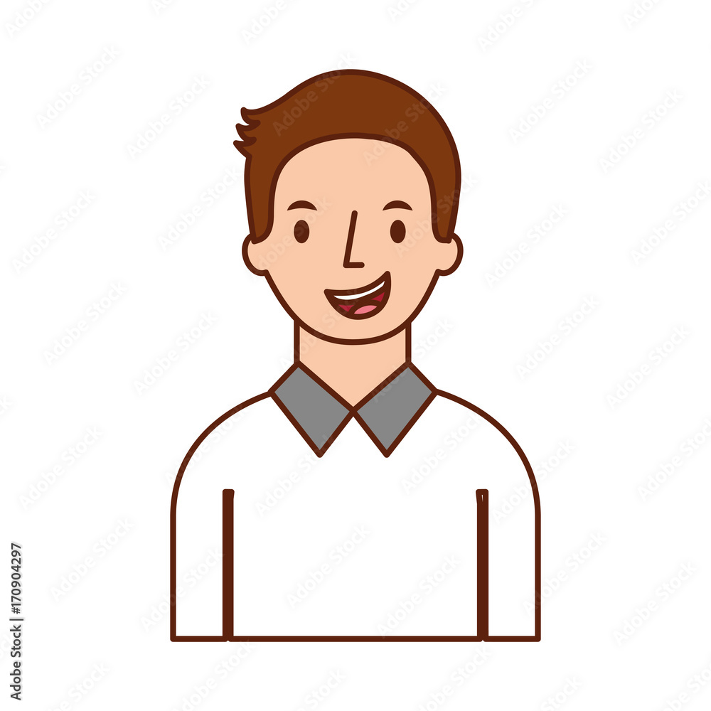 portrait man character male person image vector illustration portrait man character male person image vector illustration