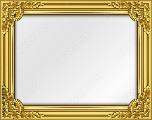 Gold border design, frame photo template, certificate template with luxury and modern pattern,diploma,Vector illustration