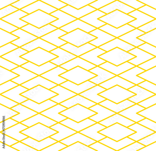 Interesting seamless golden geometric pattern tile