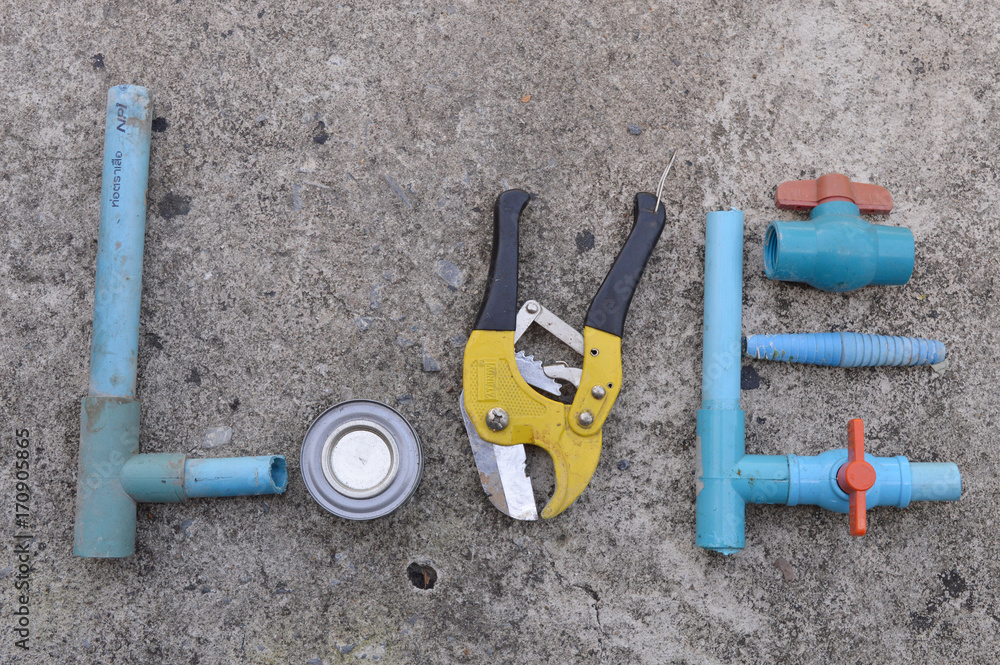 Fototapeta premium Tool repair water supply