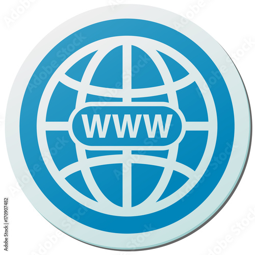 Sticker of world wide web globe icon vector