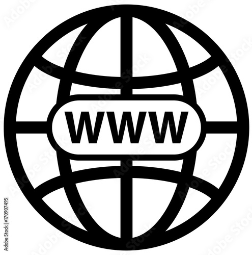Black world wide web symbol vector image