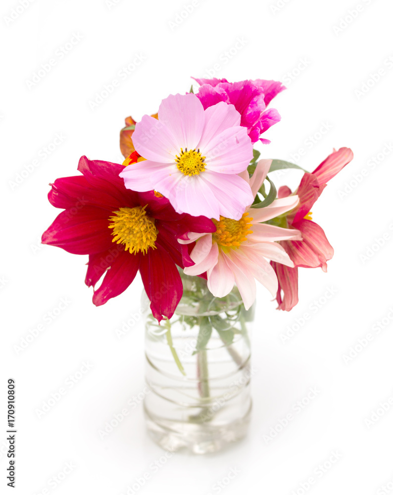 bouquet of flowers on a white background bouquet of flowers on a white background