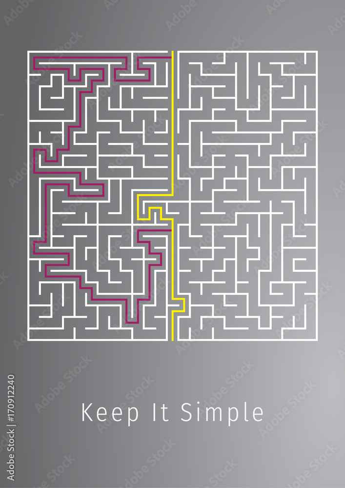 Keep it simple business concept for marketing, creativity, project management. Brilliant meaning solution with simple flow. Keep it simple business concept for marketing, creativity, project management. Brilliant meaning solution with simple flow.