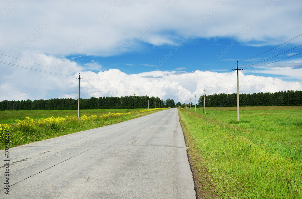 The road stretches into the distance