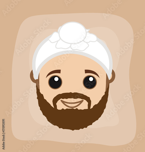 Cute Funny Sardar Character Face Vector