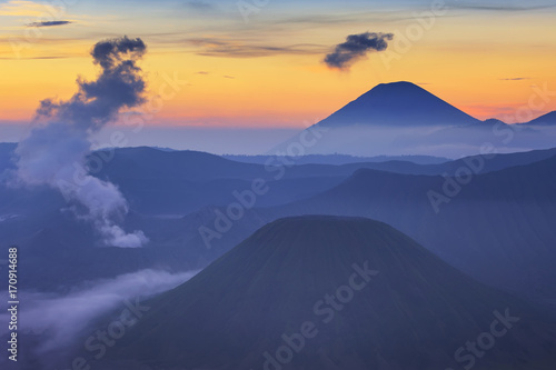 Sunrise over Mount. Bromo at Bromo tengger semeru national park  East Java  Indonesia