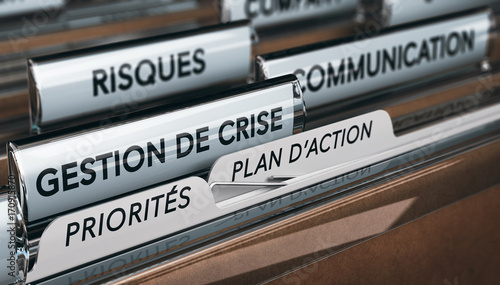 Bild auf Leinwand Gestion de Crise, Continuité d'Activité