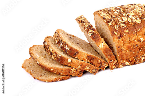 multi grain bread with slices
