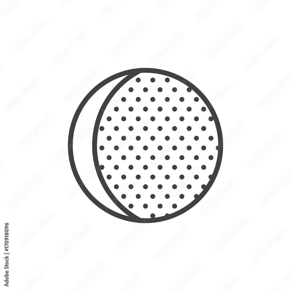 Waning crescent line icon, outline vector sign, linear style pictogram isolated on white. Astrology symbol, logo illustration. Editable stroke. Waning crescent line icon, outline vector sign, linear style pictogram isolated on white. Astrology symbol, logo illustration. Editable stroke.