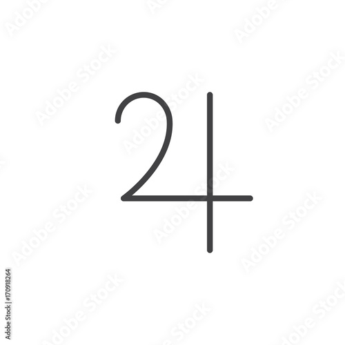 Jupiter symbol line icon, outline vector sign, linear style pictogram isolated on white. Astrology symbol, logo illustration. Editable stroke.