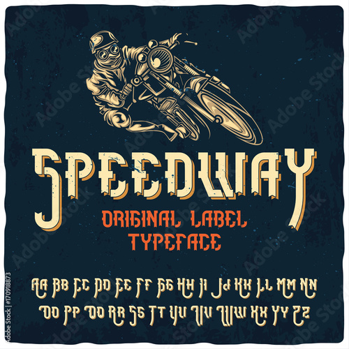 Vintage label typeface
