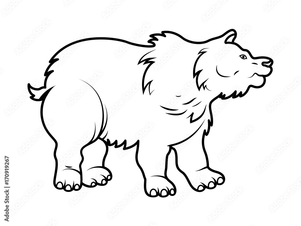 Obraz premium Bear Drawing clip-art