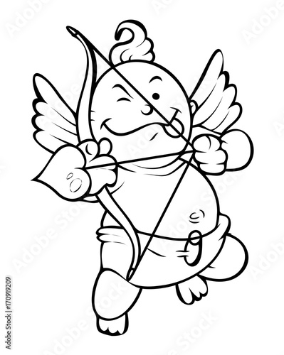 Wallpaper Mural Kid Cupid Aiming Drawing Torontodigital.ca