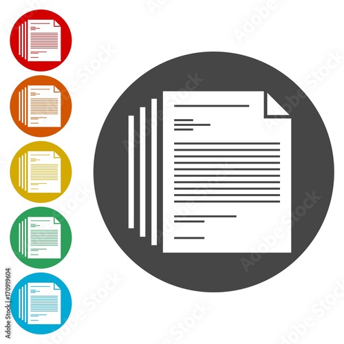 Vector Document Icons set - Illustration 