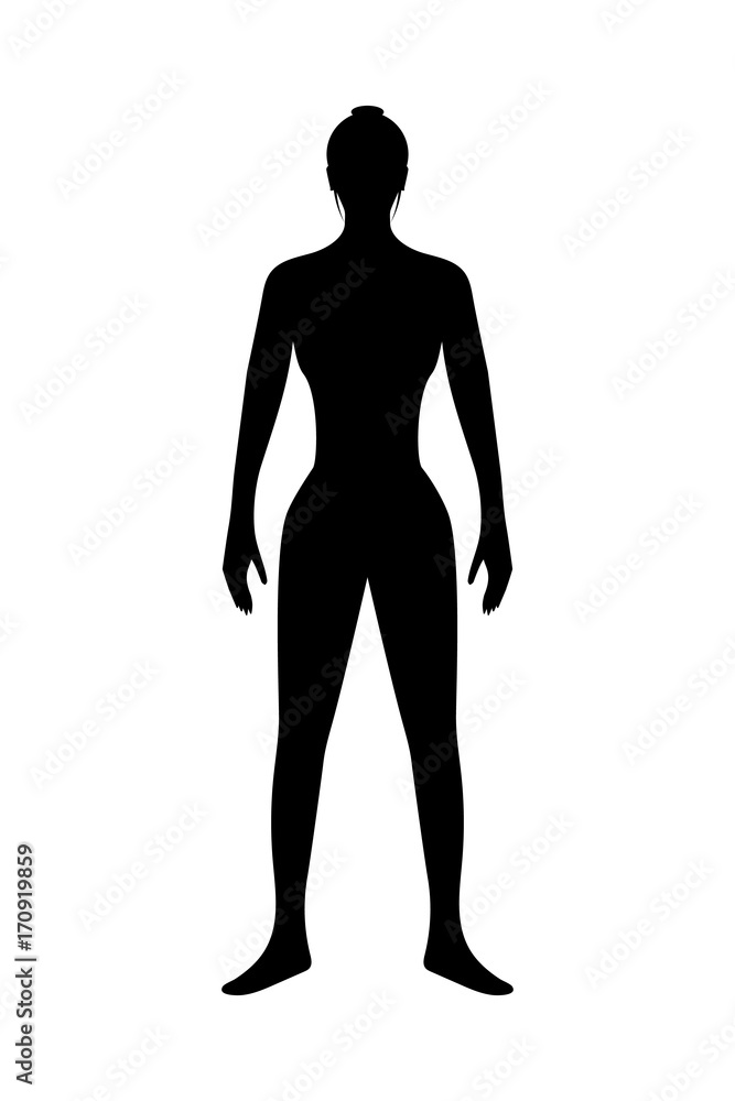 Human Body, Silhouette body of healthy woman