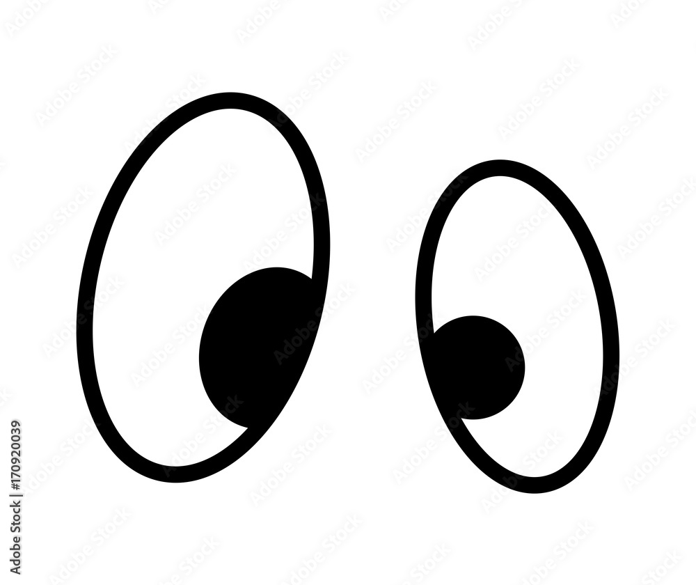 Funny Shocked Cartoon Eyes Stock Vector Adobe Stock