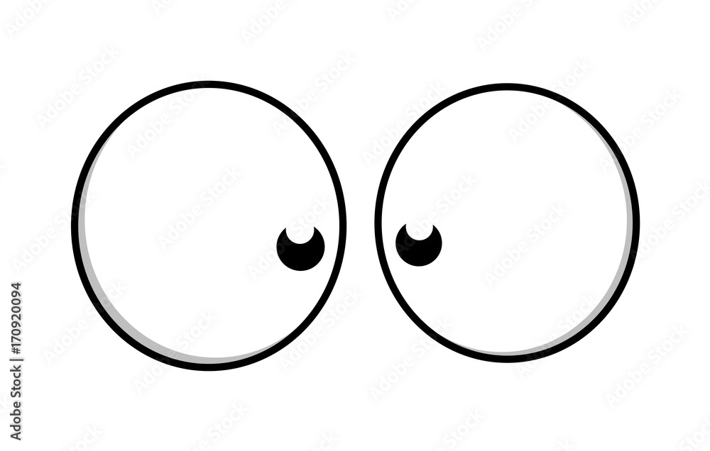 Surprised Eyes Cartoon Expression Stock Vector Adobe Stock