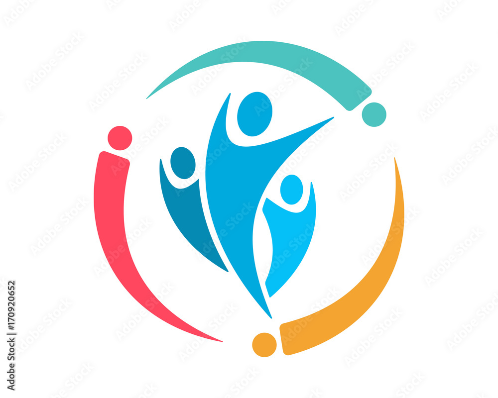 Fototapeta premium unity human shape figure character icon image vector
