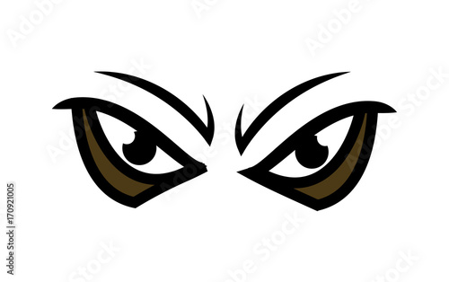 Angry Monster Cartoon Eyes