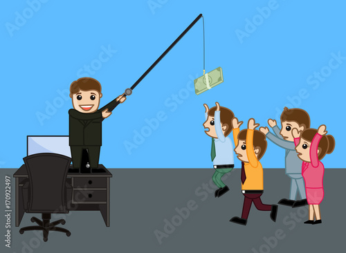 Offering luring Rewards - Cartoon Business Concept