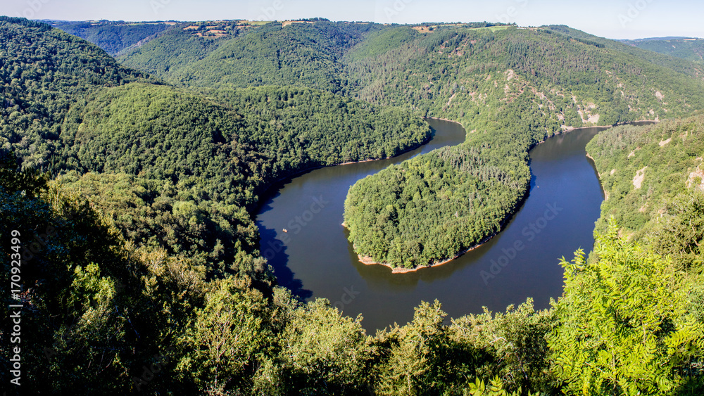 meander of the river Sioule in Auvergne
