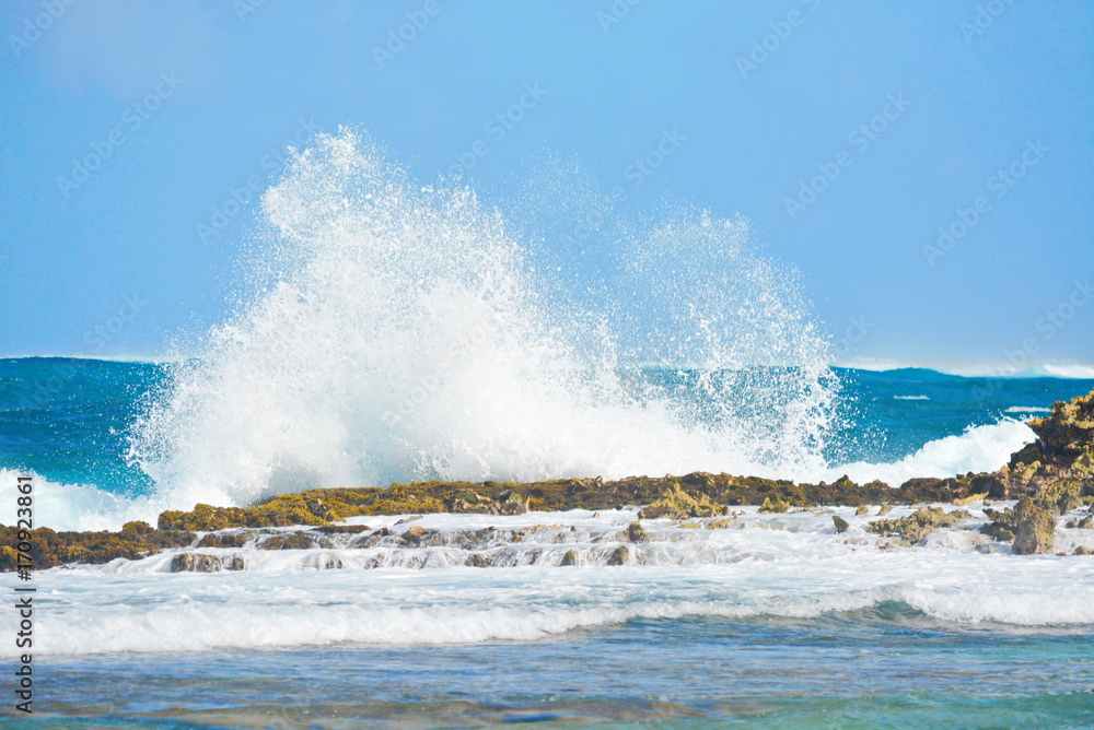 caribbean, sky, waves, coast, island, rest, nirvana caribbean, sky, waves, coast, island, rest, nirvana