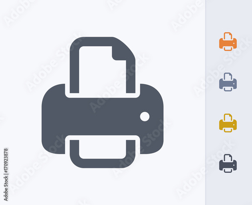 Office Printer - Carbon Icons. A professional, pixel-perfect icon designed on a 32x32 pixel grid and redesigned on a 16x16 pixel grid for very small sizes.