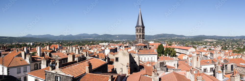 the roofs of the town of Riom, in Auvergne