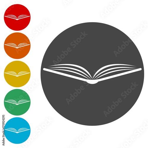 Vector book icons set - Illustration 