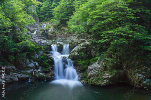 Sandankyo SANDANTAKI Three-stage waterfall  in Hiroshima Japan