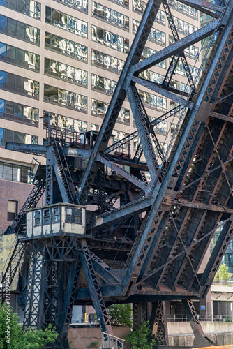 Kinzie Street Railroad Bridge, Chicago photo