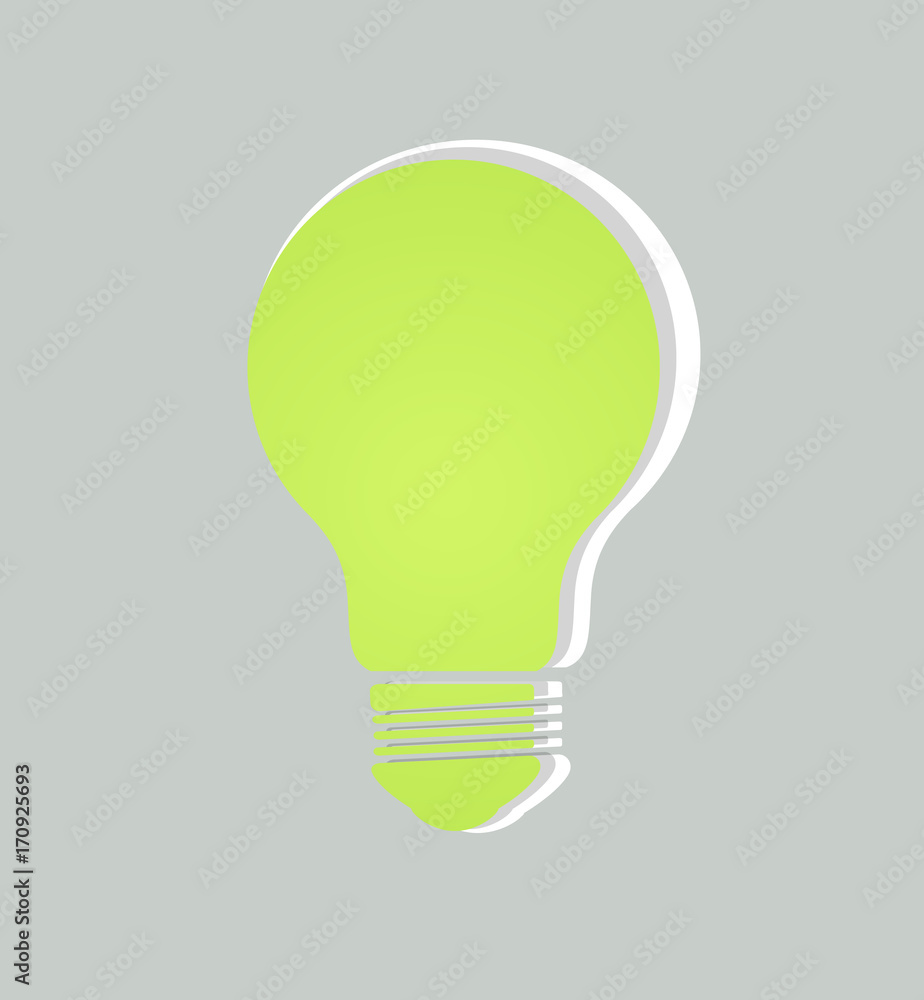 Bulb Sticker Vector simple and elegant Bulb Sticker Vector simple and elegant