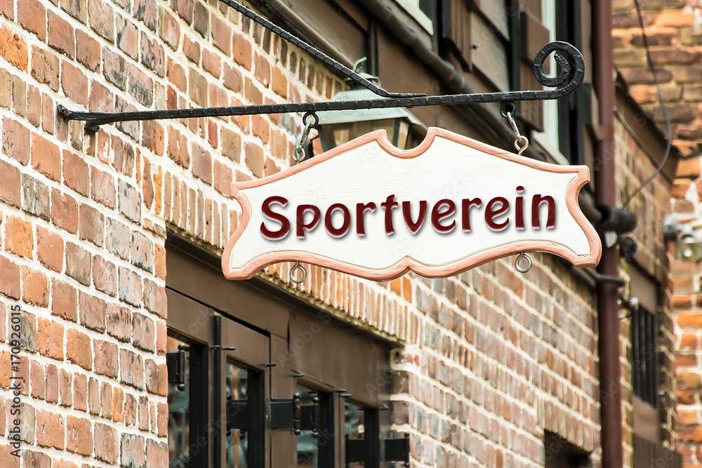 Obraz premium Schild 275 - Sportverein