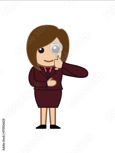 Cartoon Female Detective Character